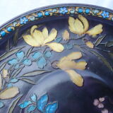Theodore Deck Ceramic dish decorated with emeaux cloisonnes