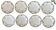 8 antique dessert plates in faience from Salins-lès-Bains (Jura)
