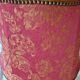 Pair of louis xv cabriolet armchairs with sculpted wood and pink & red floral fabric