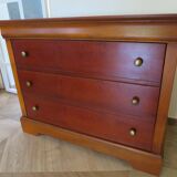 3-drawer chest of drawers with ogee - Louis Philippe style - 80s