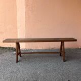Solid wood bench