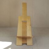 Africanist chair by Alain Gaubert in solid oak Circa 1980
