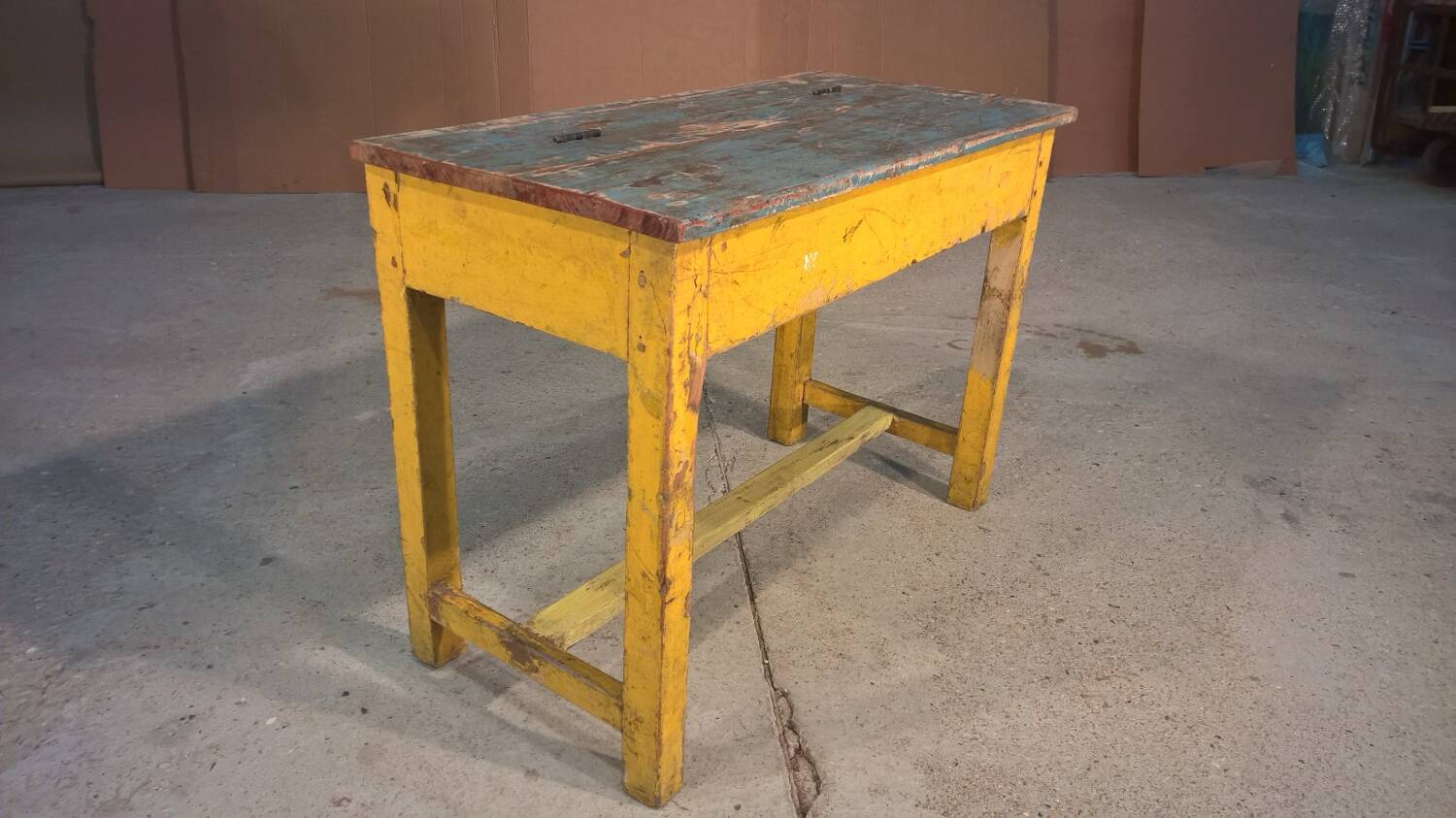 Old school desk made of Burmese teak.