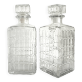 Pair of Glass Whiskey Decanters