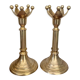 Pair of Scandinavian brass candle holders