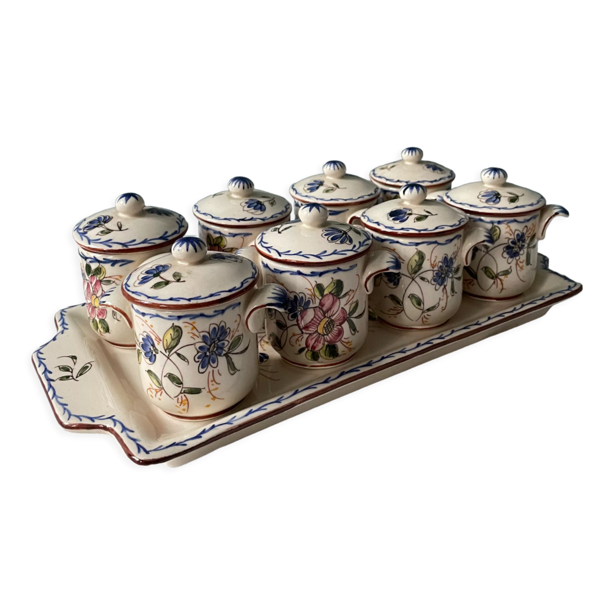 Service old cream jars