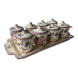 Service old cream jars