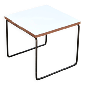 White flying coffee table by Pierre Guariche for Steiner, 1950s.