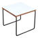 Table basse volante blanche de Pierre Guariche pour Steiner, années 50