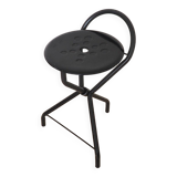 Tubecon - Tabouret pliable intelligent à trois places - Noir - Grèce - Années 1980