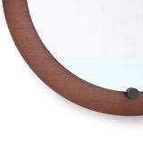 Curved plywood round mirror, 1960s