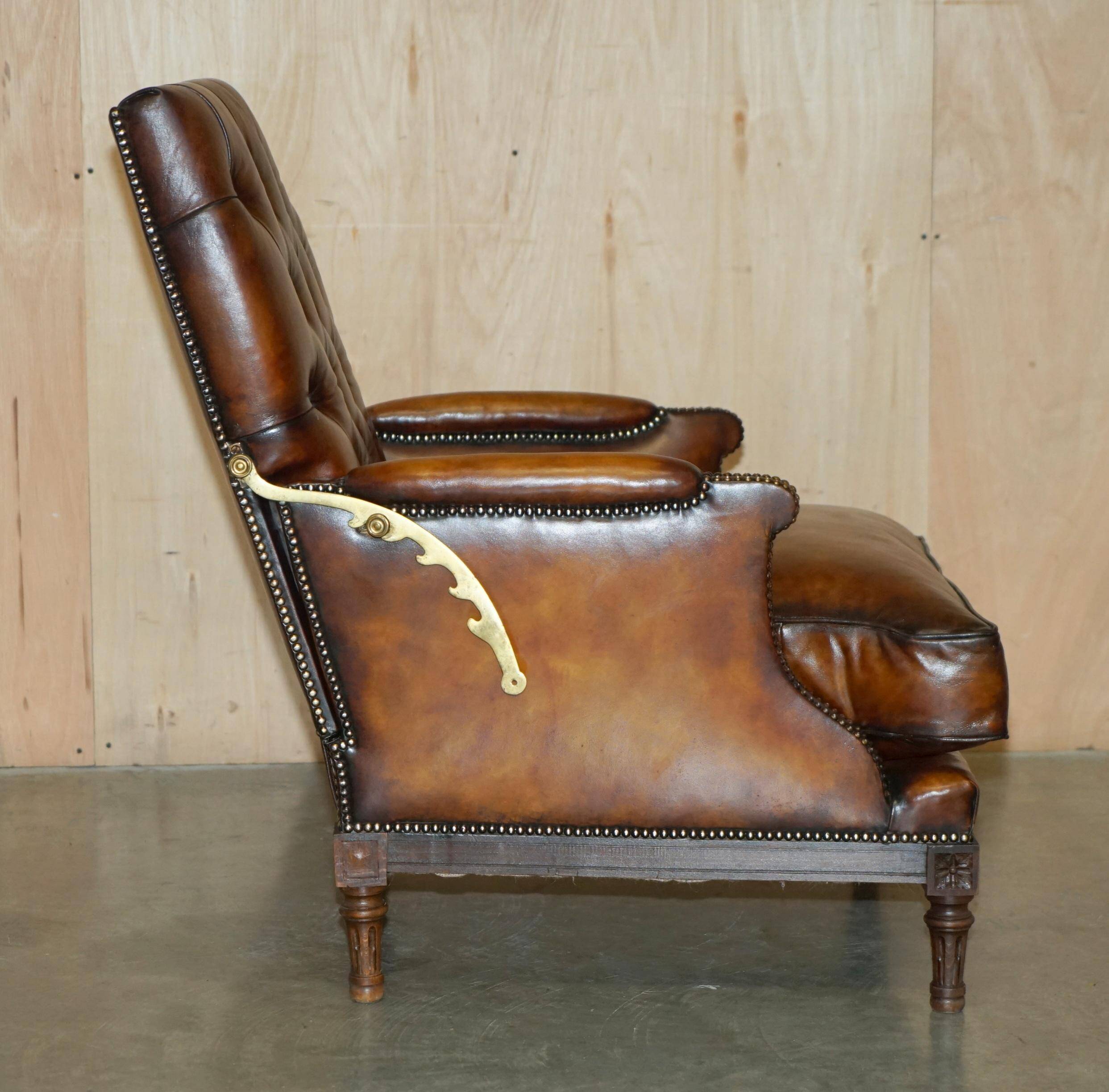 Fauteuil Club Chesterfield en Cuir Teint à la Main