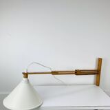 Vintage Ikea pine accordion folding wall lamp, 1980s
