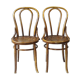 2 bistro chairs sitting wood flowers type 18 Wood- curved
