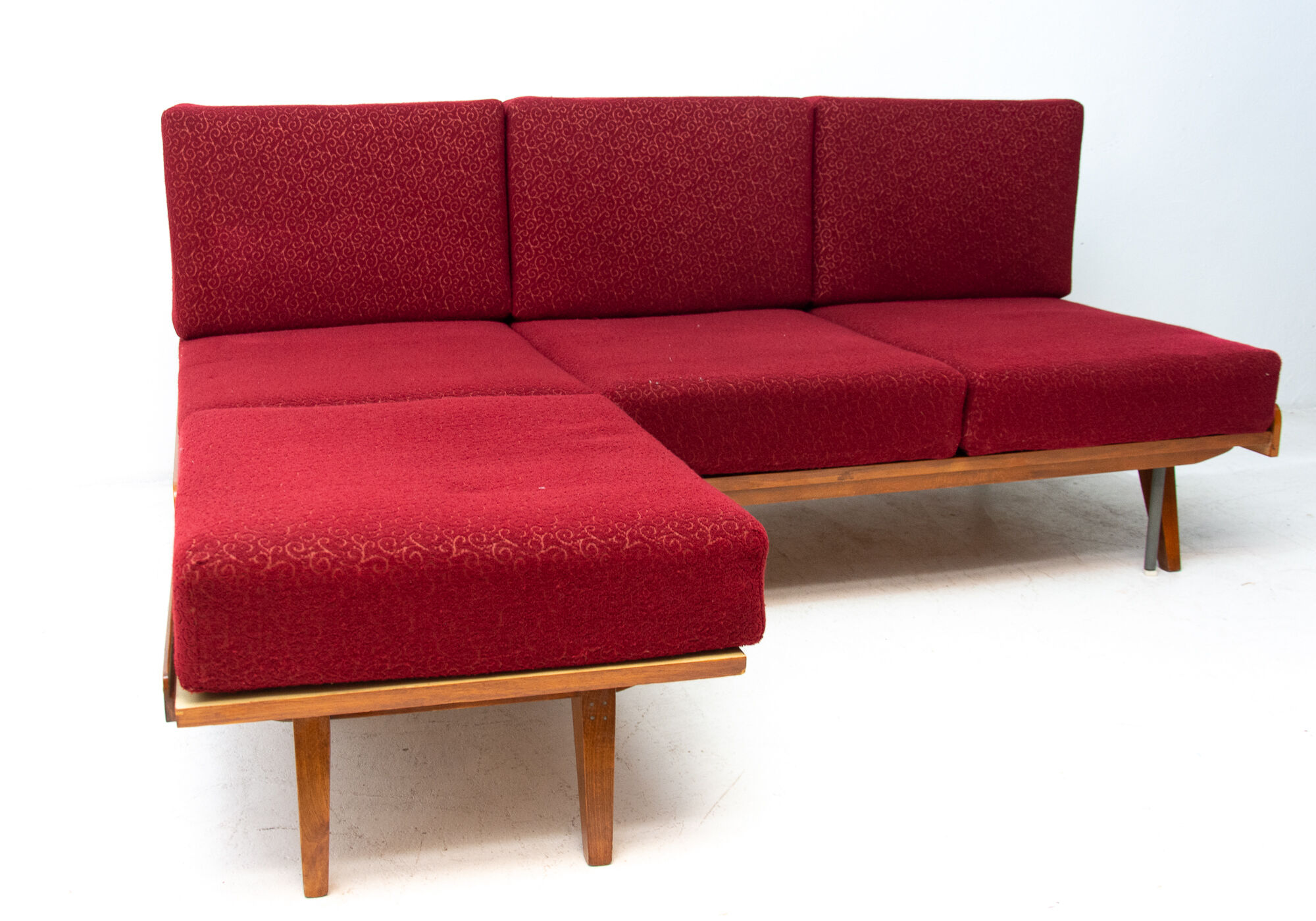 Mid century corner folding sofa by František Jirák For Tatra Nábytok, 1960