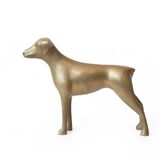 Statue vintage, animaux laiton, chien laiton, figurine laiton, décoration intérieur