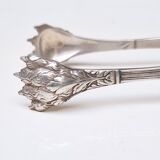 Solid silver sugar or ice tongs with lion's paw decoration