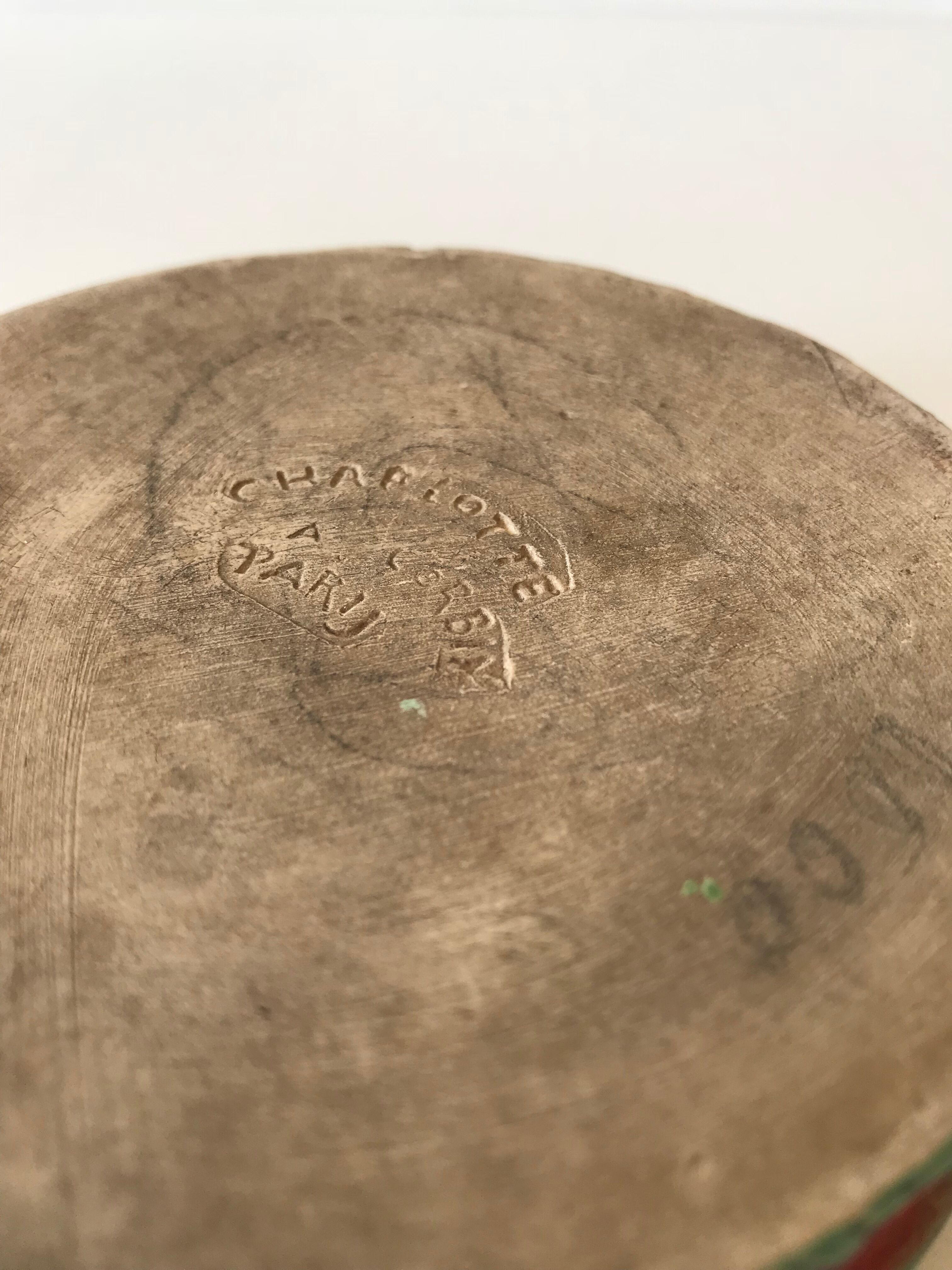 Ashtray signed Charlotte Corbin