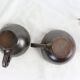 Set of 2 sandstone cups, artisanal pottery, vintage, 1980