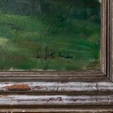 Interesting Impressionist Landscape - High Quality Silver Gilt Frame