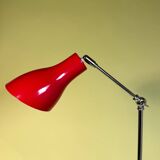 Vintage chrome & red lamp