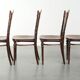 Ensemble de quatre chaises de bistro antiques de la fin du 19e/début du 20e siècle.