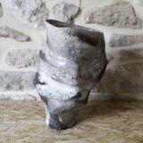 Sculptural raku vase