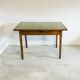 Wood and ceramic farm table