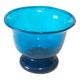 Coupelle à pied verre soufflé bleu