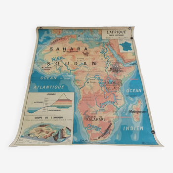 Carte ancienne Europe/Afrique année 60