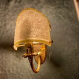 Murano Glass and Brass Sconces, 1980s, Set of 2
