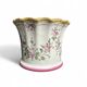 Saint Clément, cache-pot en céramique décor floral XXème