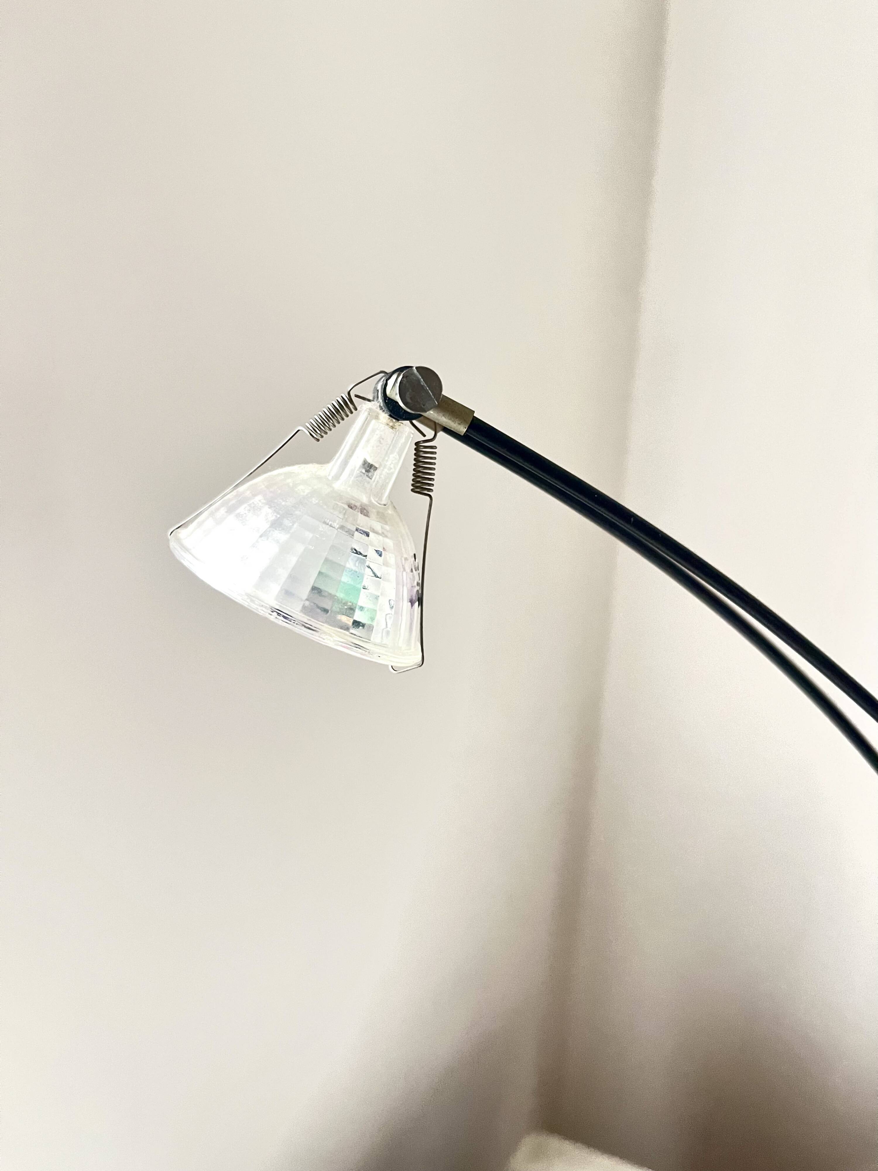 German Vintage Minimalistic table Arc Lamp by Hustadt Leuchten, 1980s