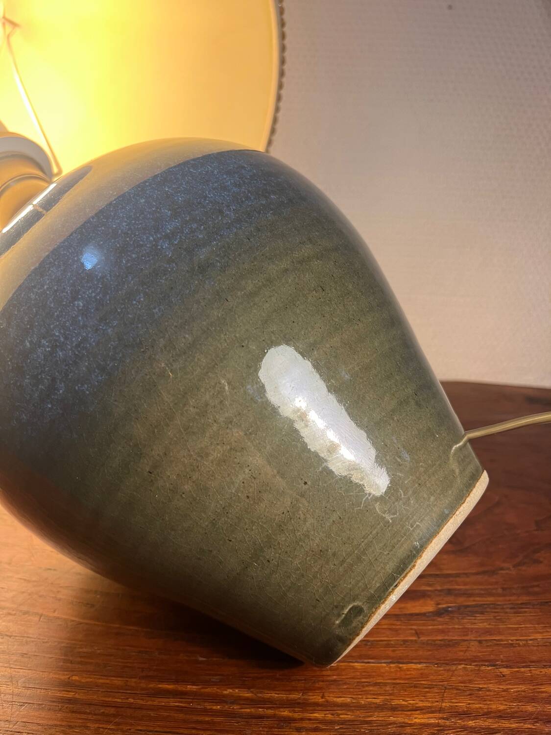 Lampe à poser en céramique craquelée année 70