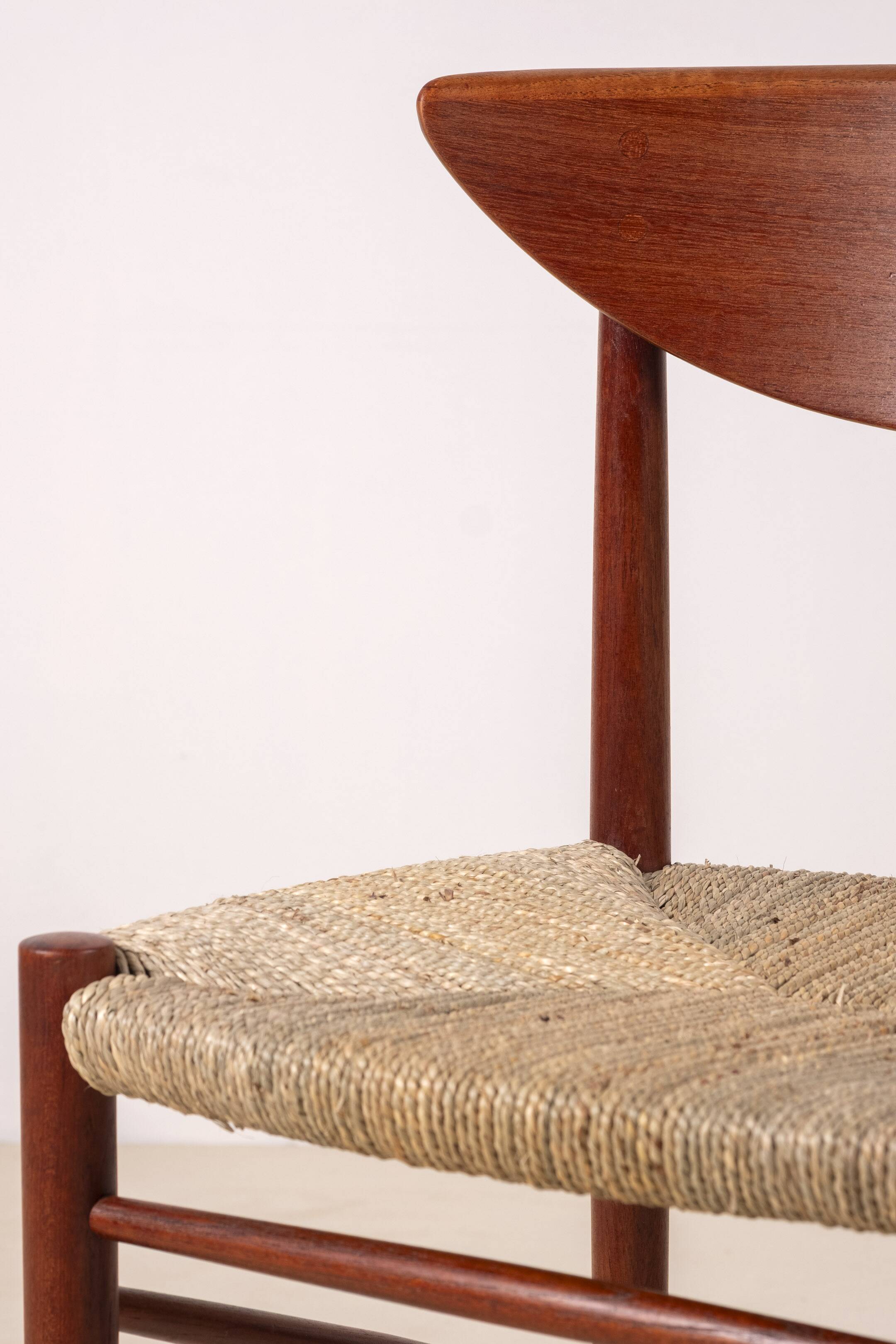 6x Peter Hvidt & Orla Mølgaard-Nielsen dining chair Model 316 in teak