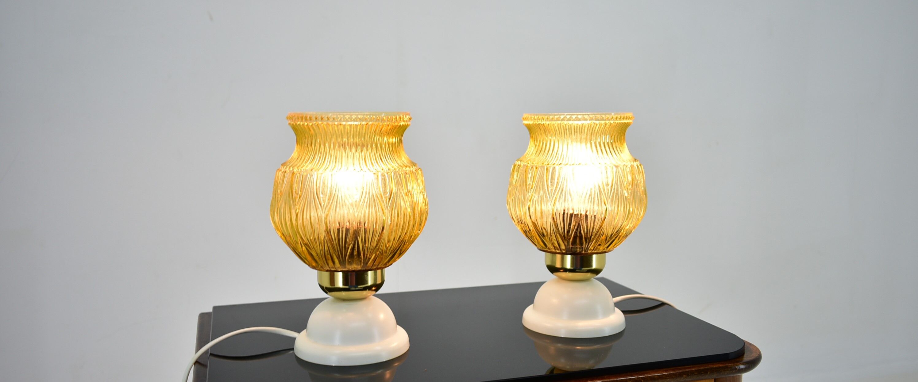 Set of Two Mid-Century Table Lamps, Czechoslovakia, 1970s