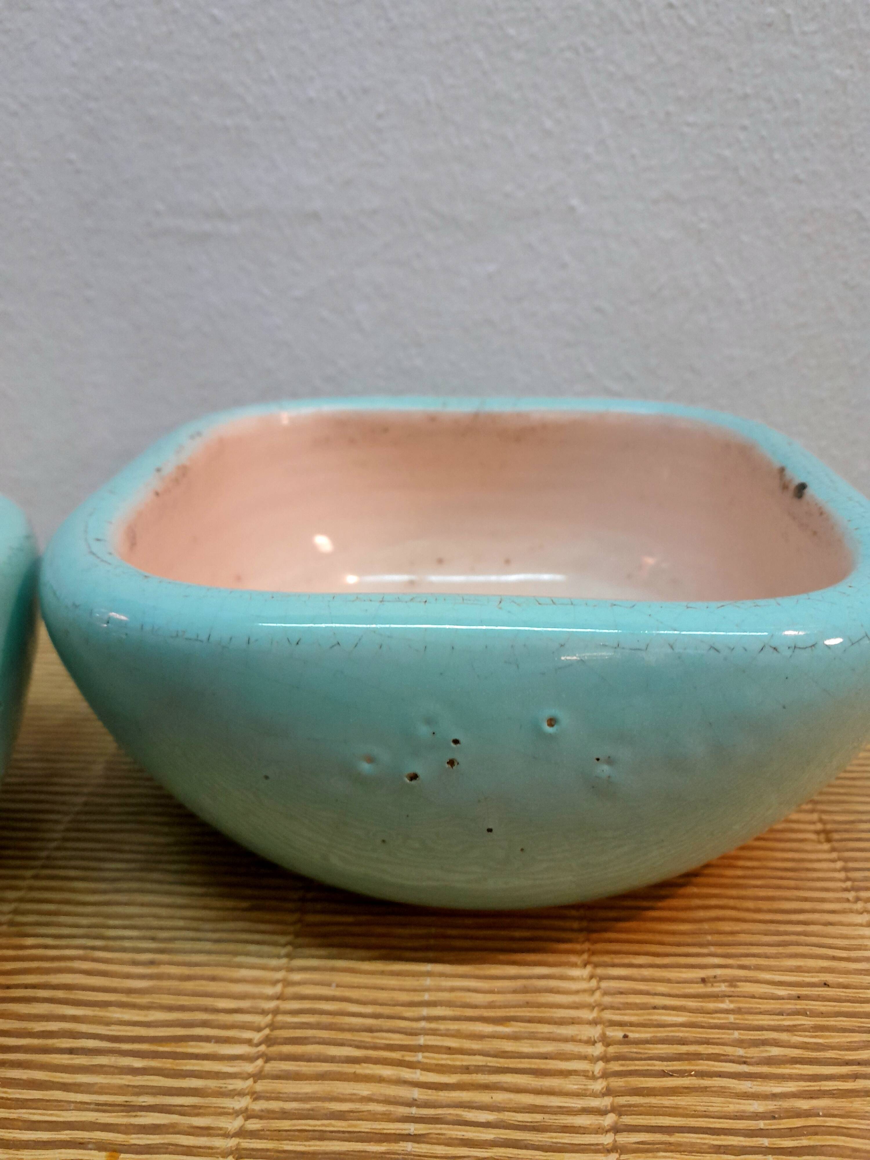 Pair of Keramos Sèvres ceramic pocket trays