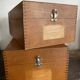 Set of 2 wooden plug boxes