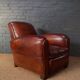 French, leather club chair, cuban lounge model circa 1940's