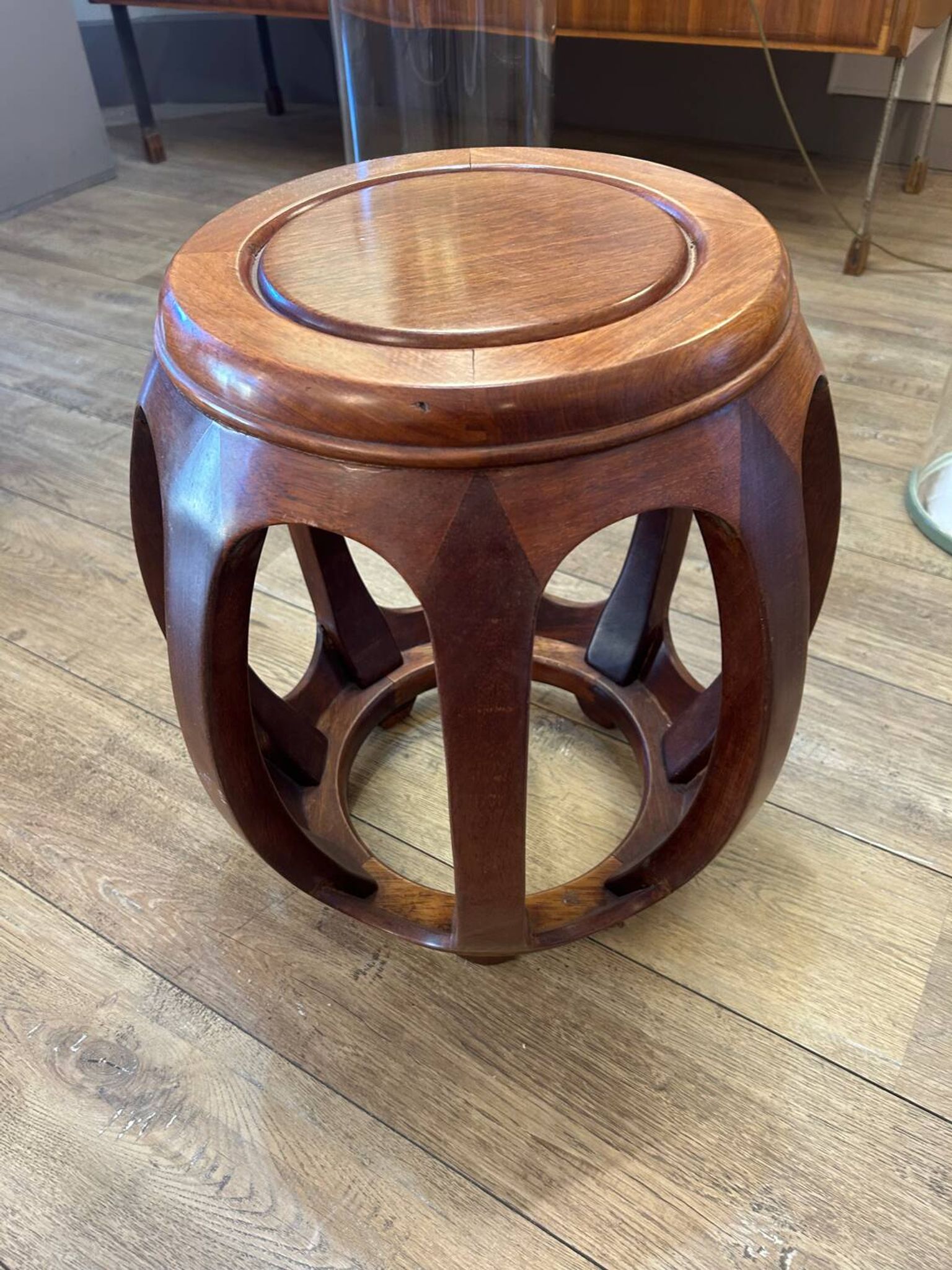 Mahogany stool, Asia, 20th century