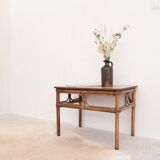 Rattan side table