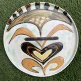 Cheese tray, Vallauris ceramics, unique piece, 1960