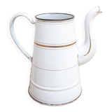 White enamel teapot