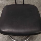 Pair of French Army telegraph operator's swivel chairs, new leather