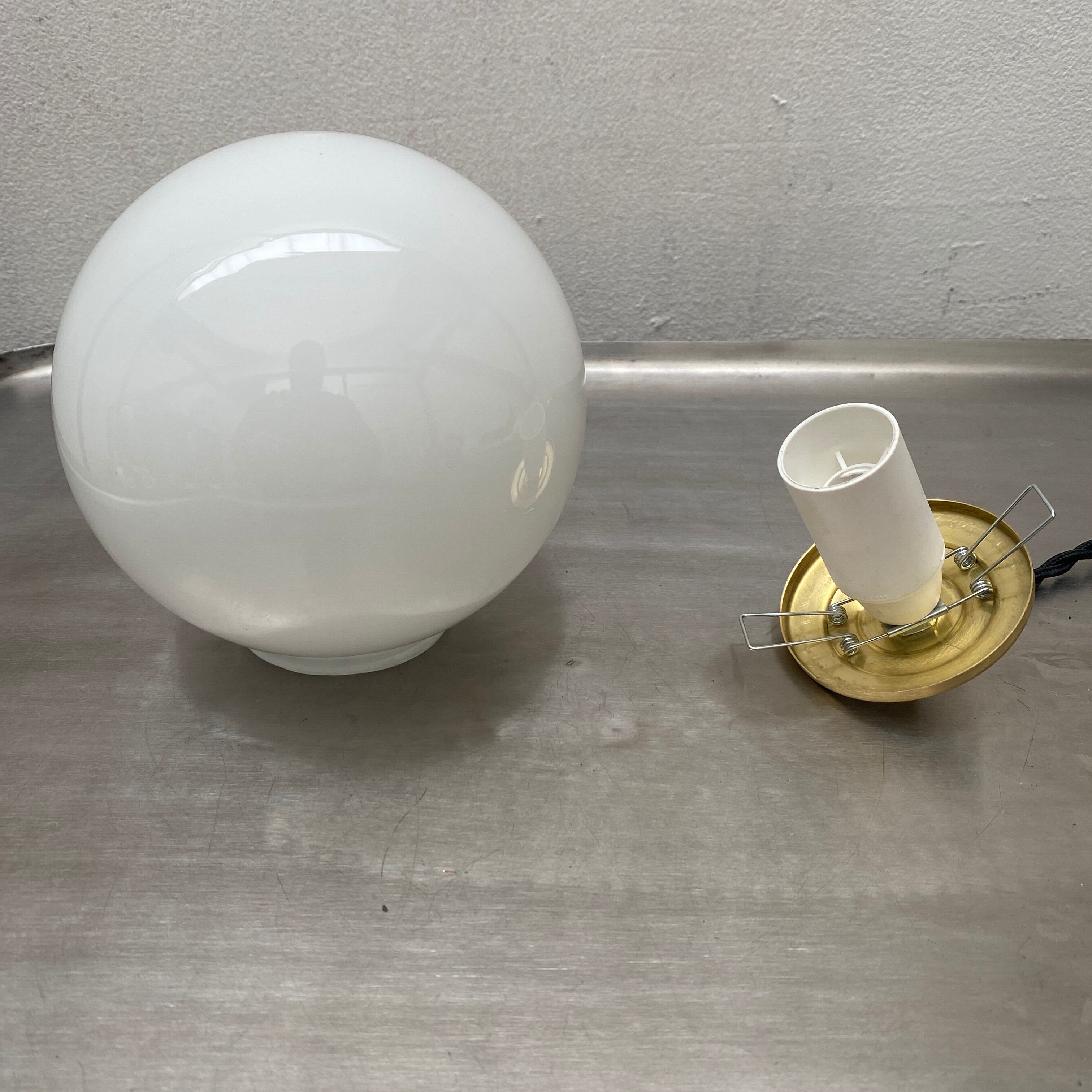 Lot 3 vintage opaline hanging lamps