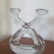 Pair of vintage crystal candlesticks
