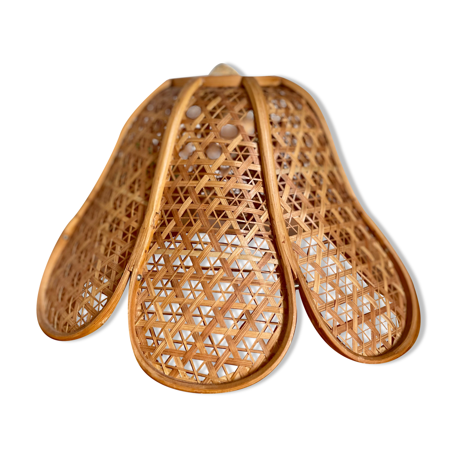 Vintage wicker rattan pendant lamp