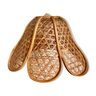 Vintage wicker rattan pendant lamp