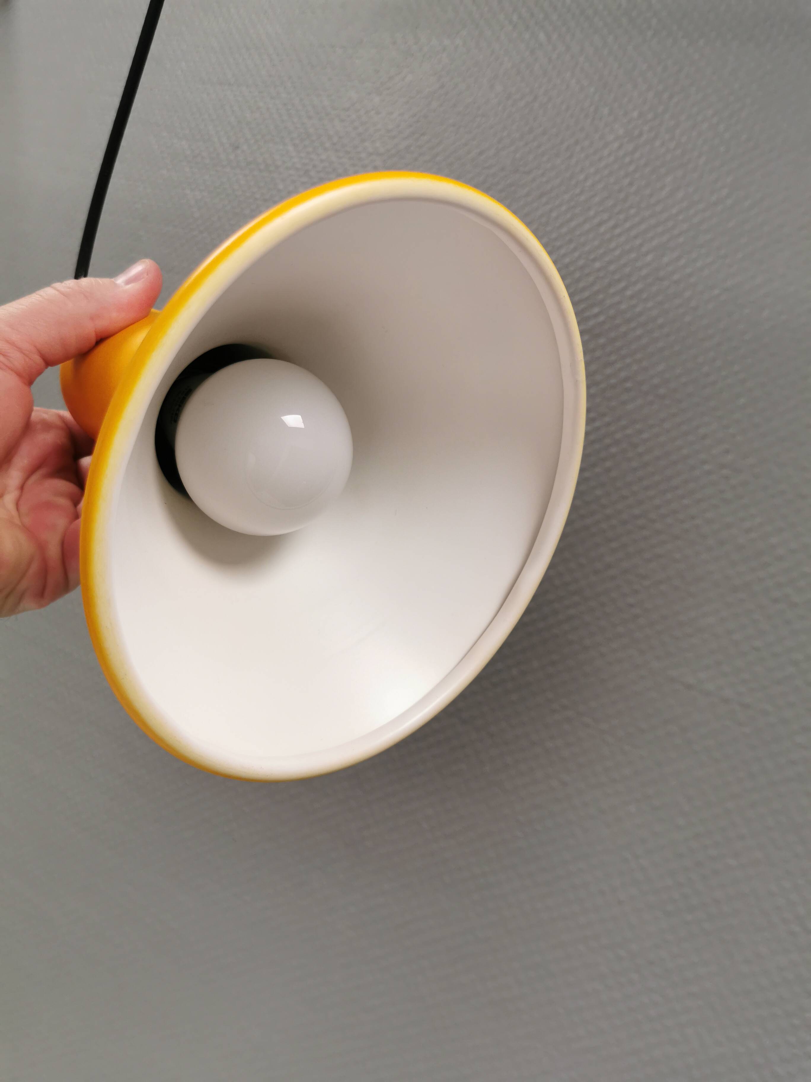 Hanging lamp in the "confetti" style. Denmark 1980s.