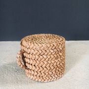 French Mediterranean Low Rope Stool from Audoux Minet, 1940s